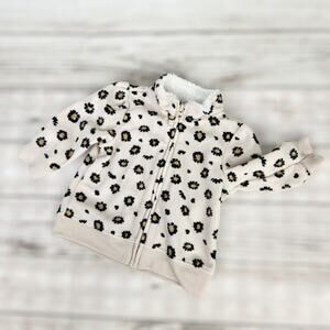 Child Of Mine Girls Zip Up Jacket 0-3 Month Leopard Print Fall